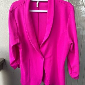 Women’s Hot Pink Open Front Blazer Jacket